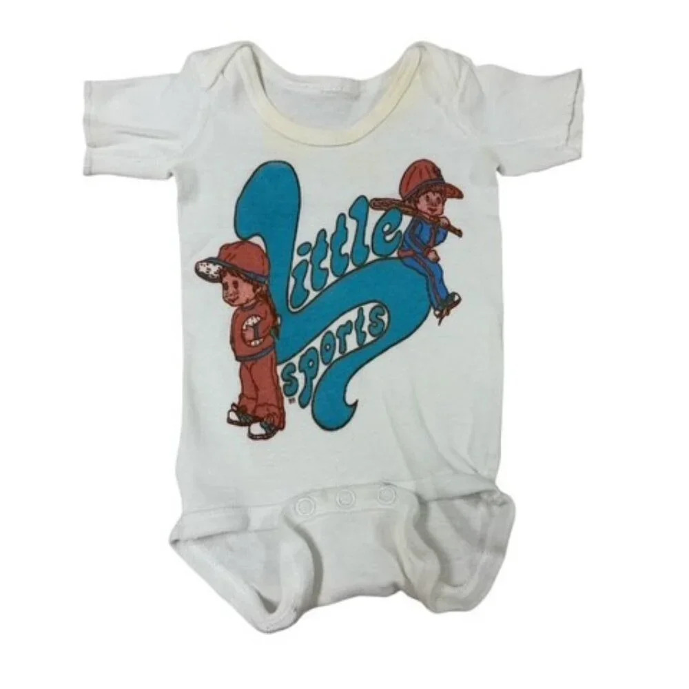 Vintage‎ baby oneies sports gender reveal baseball softball